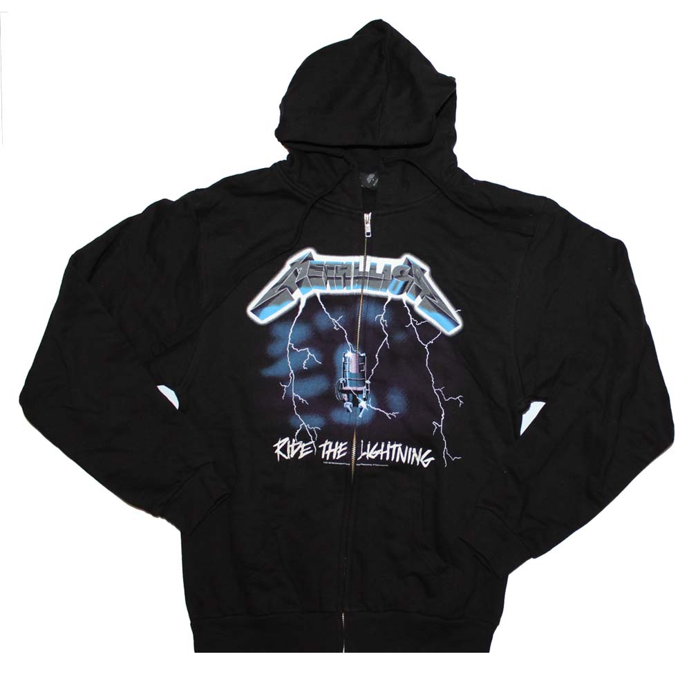 Metallica Ride the Lightning Zip Front Hoodie GoStoner