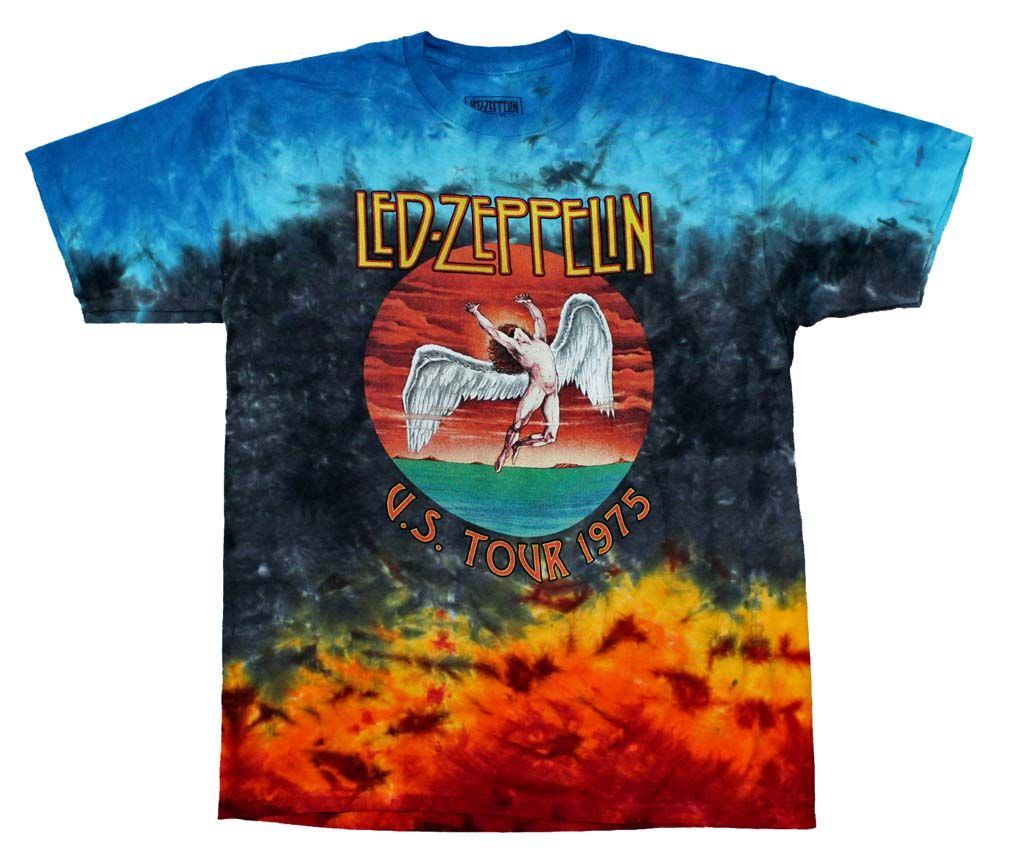 Led Zeppelin Icarus 1975 Tie Dye T-Shirt